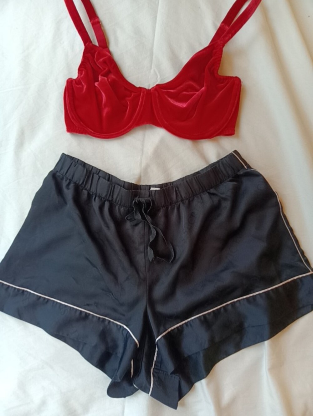 Victoria’s secret black satin sleep shorts silky lounge shorts